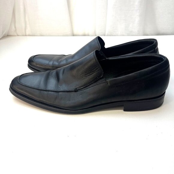 Gordon Rush Cole Leather Loafers Slip On Men's Size 12 Black Color Career - Picture 10 of 11